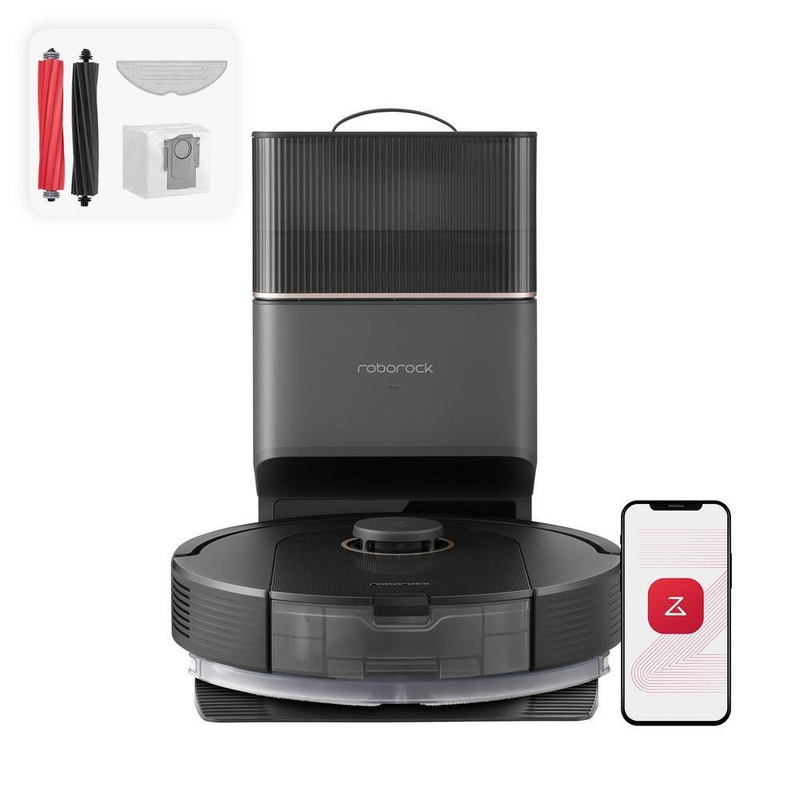 ROBOROCK Roborock Q55 Pro Plus Q5 Pro Plus Robotic Vacuum and Mop with Smart Navigation, Self-Emptying, Multi-surface in Black | Bigbigmart.com