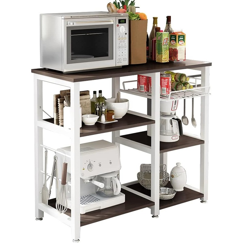 soges 3-Tier Kitchen Baker’s Rack Utility Microwave Oven Stand Storage Cart Workstation Shelf, W5s-B | Bigbigmart.com