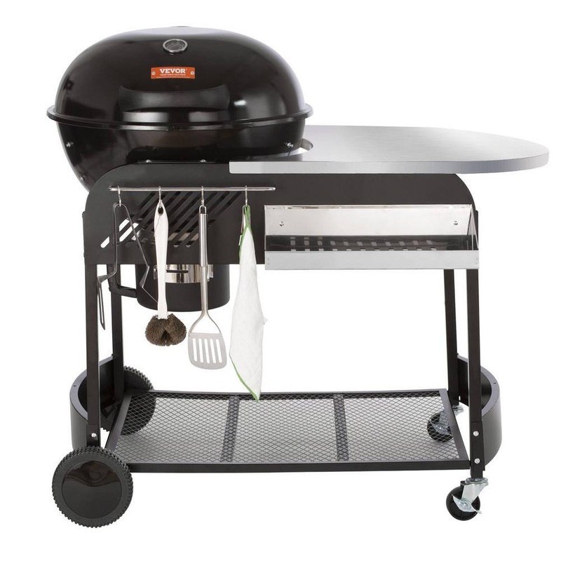 VEVOR DXZ28434148406VJAV0 Performer Charcoal Grill 22 in . Premium Kettle Grill with Side Table BBQ Portable Grill | Bigbigmart.com