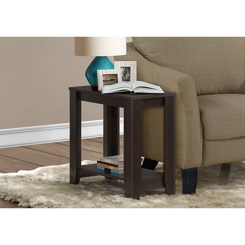 Accent Table, Side, End, Nightstand, Lamp, Living Room, Bedroom, Laminate, Brown, Transitional | Bigbigmart.com