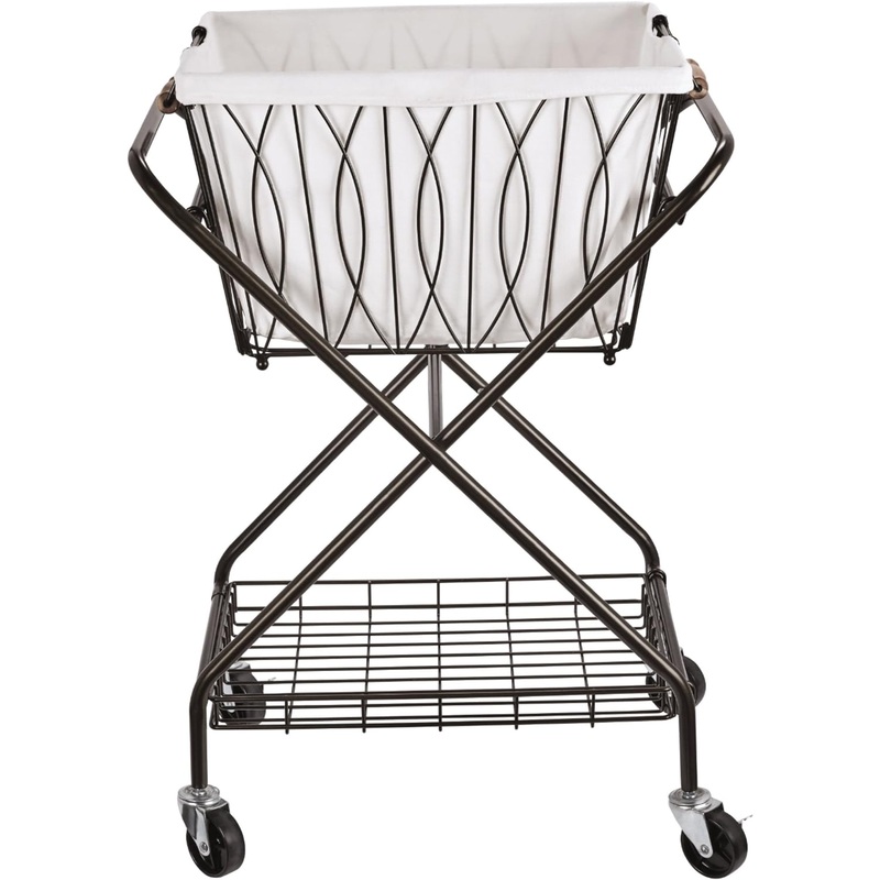 Artesa Verona Laundry Cart with Removable Basket | Bigbigmart.com