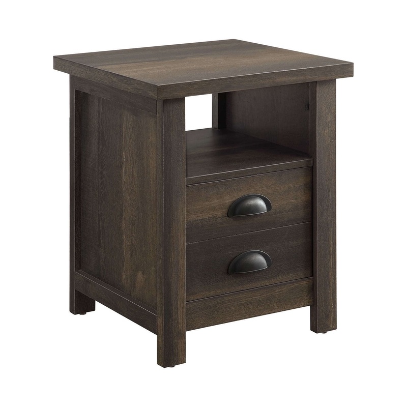 Better Homes & Gardens Granary Modern Farmhouse End Table, Brown | Bigbigmart.com