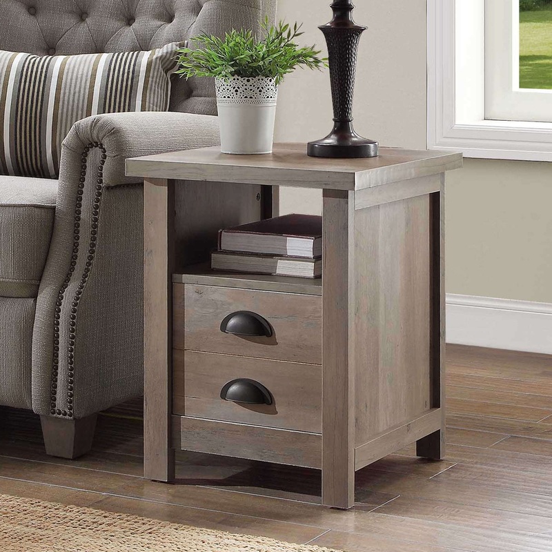 Better Homes & Gardens Granary Modern Farmhouse End Table, Rustic Gray | Bigbigmart.com