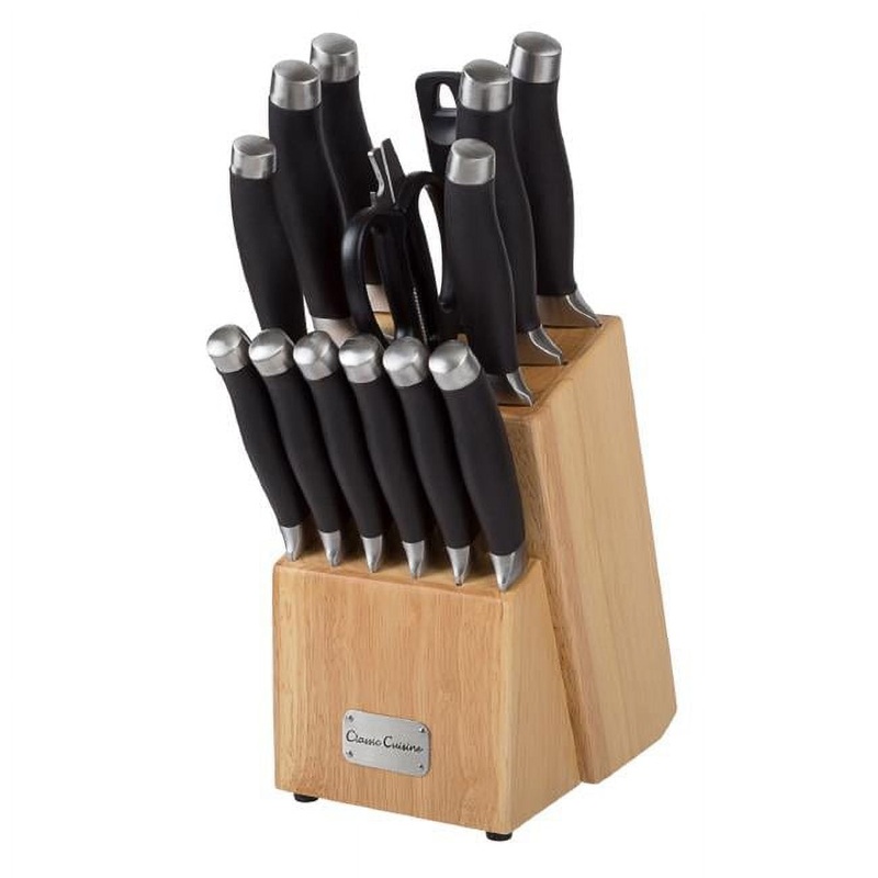 Classic Cuisine 82-250W907 Professional Quality Stainless Knife Set – 15 Piece | Bigbigmart.com