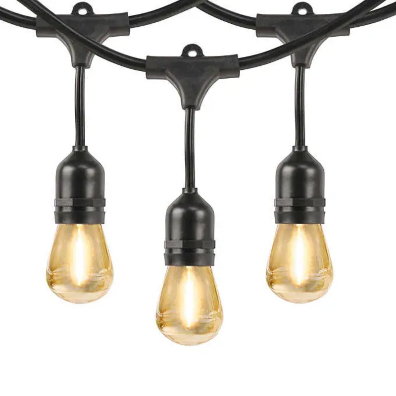 Feit Electric 48′ LED Filament String Light Set, 1 Pack (Black) | Bigbigmart.com