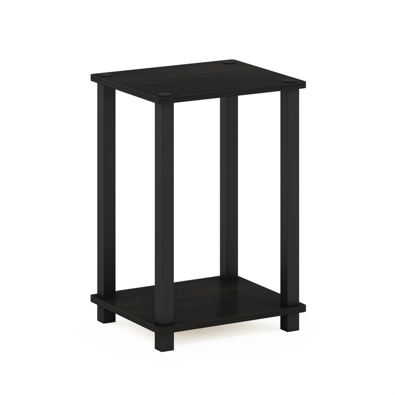 Furinno Simplistic End Table, Small, Espresso/Black | Bigbigmart.com