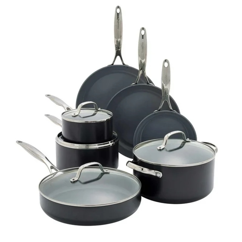 GreenPan Valencia Pro Ceramic 11-piece Cookware Set | Bigbigmart.com