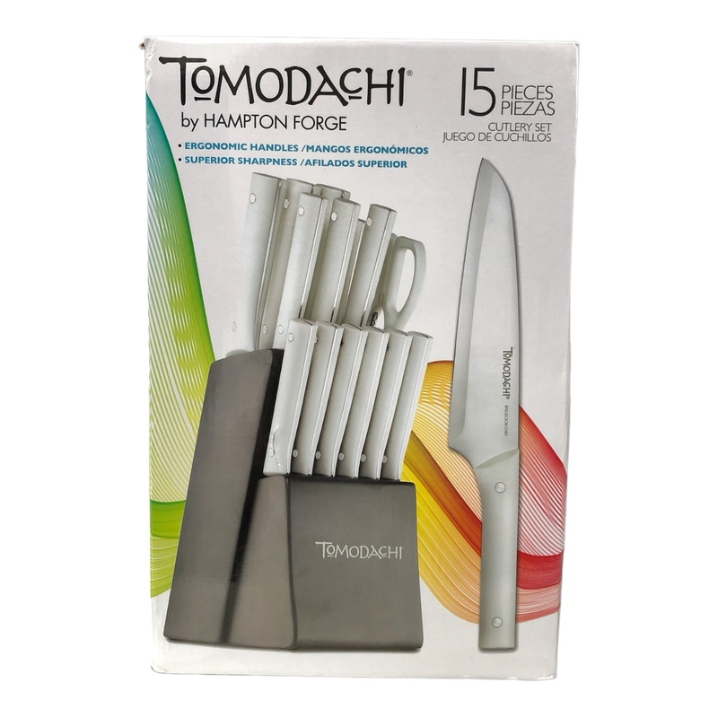 Hampton Forge Tomodachi Fuji 15-Piece Knife Block Set | Bigbigmart.com