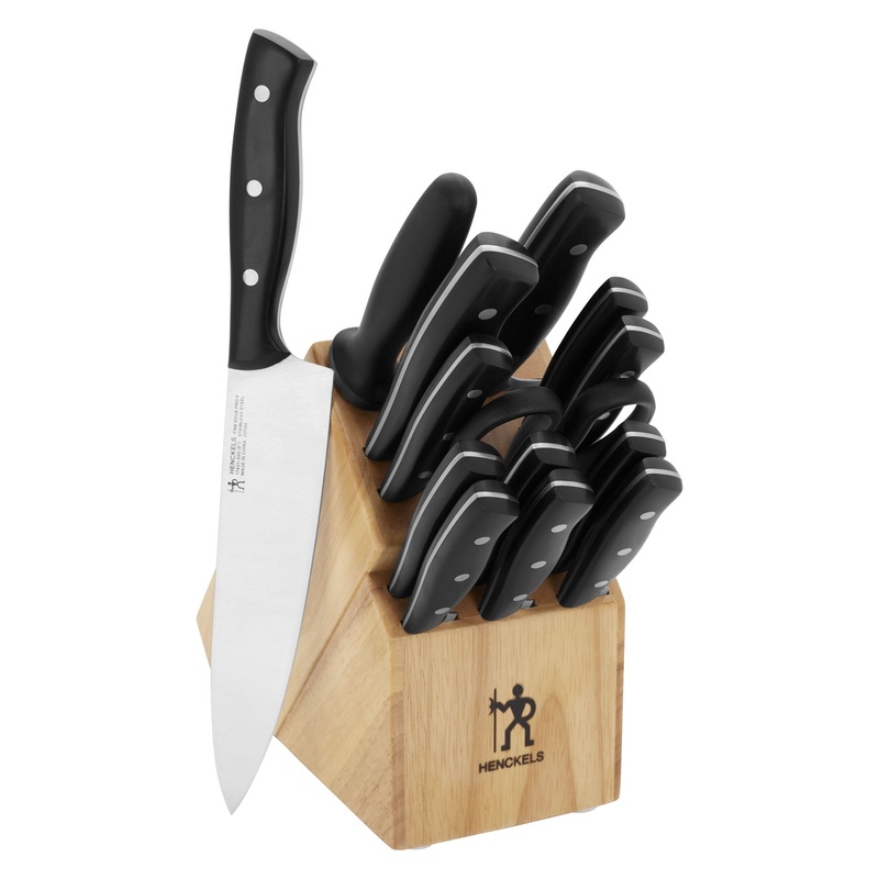 Henckels Everpoint 15 PC Triple Rivet Stainless Steel Knife Block Set | Bigbigmart.com