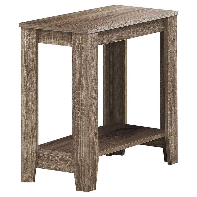 Monarch Specialties Contemporary Accent Rectangular Side End Table, Dark Taupe | Bigbigmart.com
