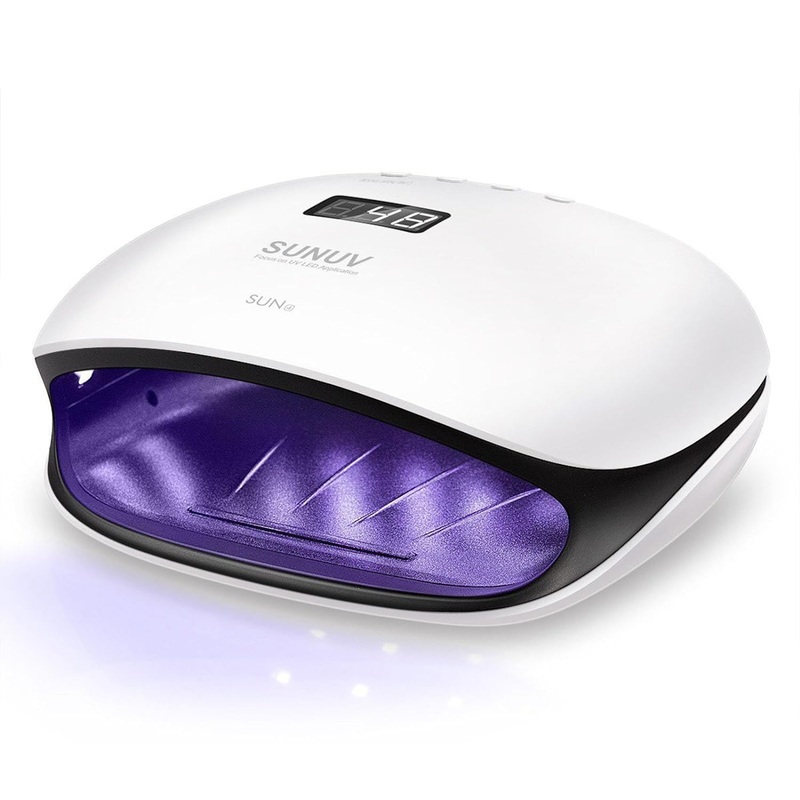 SUNUV SUN4 48W UV LED Nail Lamp, UV Light for Nails, with 4 Timer Settings, Nail Dryer for Gel Polish with All Gel Types for Home Salon Black | Bigbigmart.com