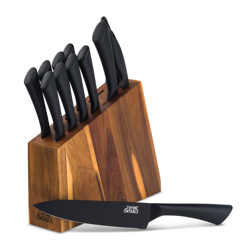 Thyme & Table Knife Set, 13-Piece Kitchen Slim Block Stainless Steel Knife Set | Bigbigmart.com