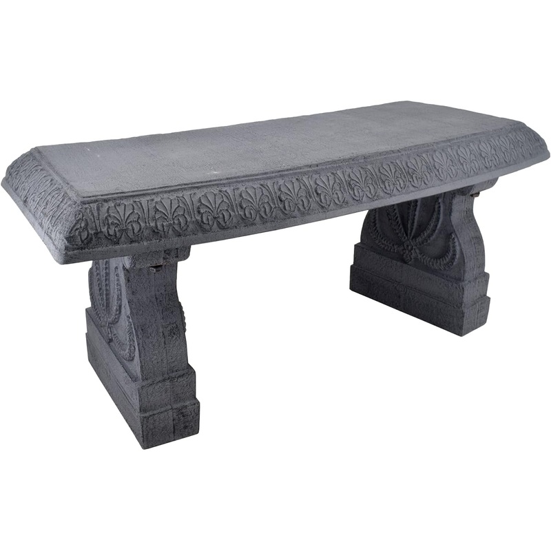 Arcadia Garden Products BE02 Fiberclay Garden Bench-Gray, Grey | Bigbigmart.com