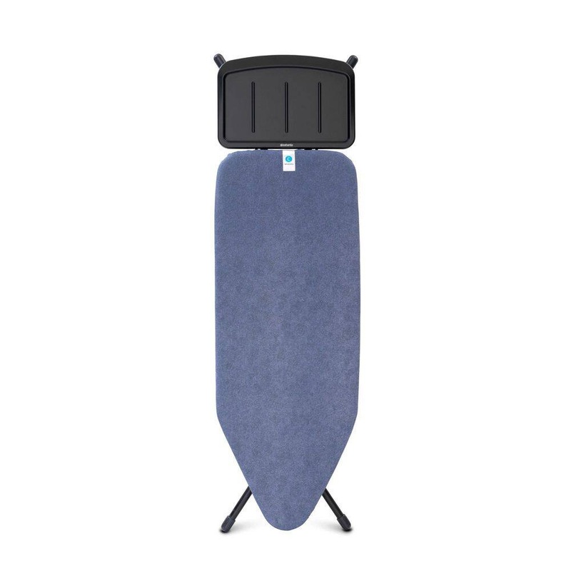 Brabantia 134623 Ironing Board B, 49 x 15 in with Steam Iron Rest, Cotton Flower Cover and White Frame | Bigbigmart.com
