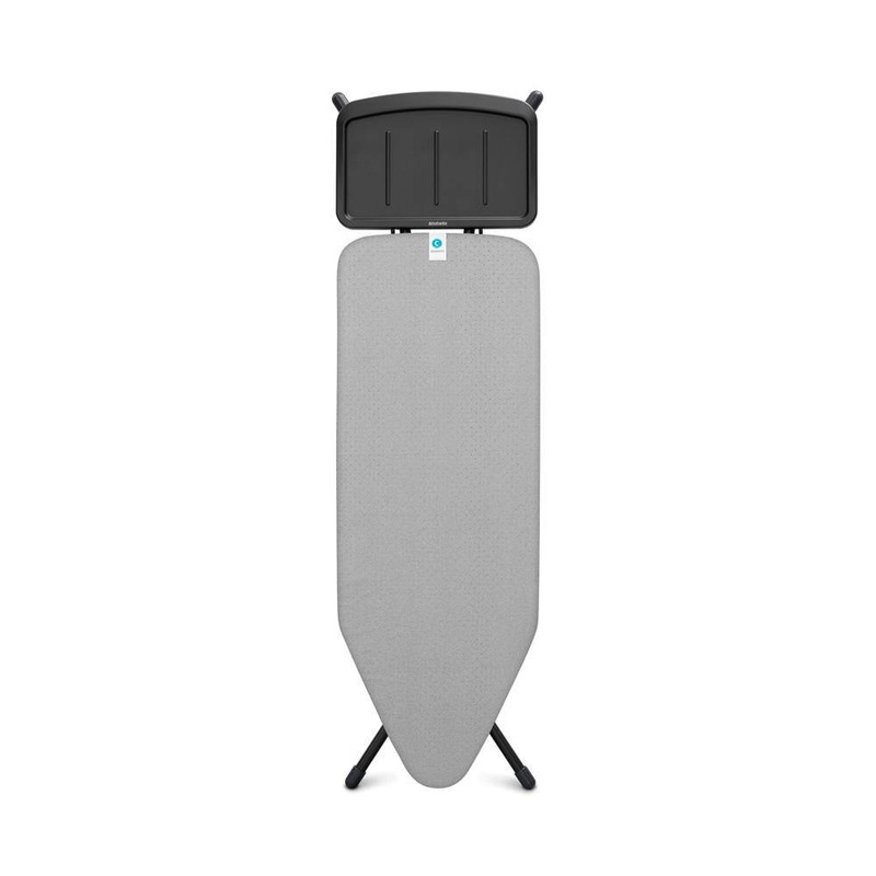 Brabantia 134647 Ironing Board C, 49 in. x 18 in. with Solid Steam Unit Holder – Metallised | Bigbigmart.com