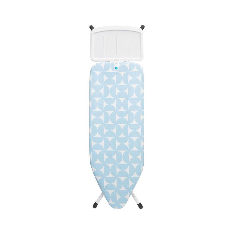 Brabantia 219702 Ironing Board C 49 x 18 In with Solid Steam Unit Holder, Fresh Breeze Cover and White Frame | Bigbigmart.com