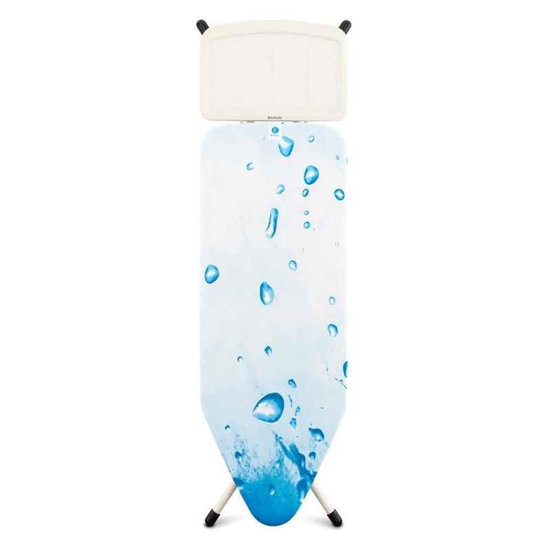 Brabantia 321962 Ironing Board C with Solid Steam Unit Holder, Ice Water Cover and White Frame | Bigbigmart.com