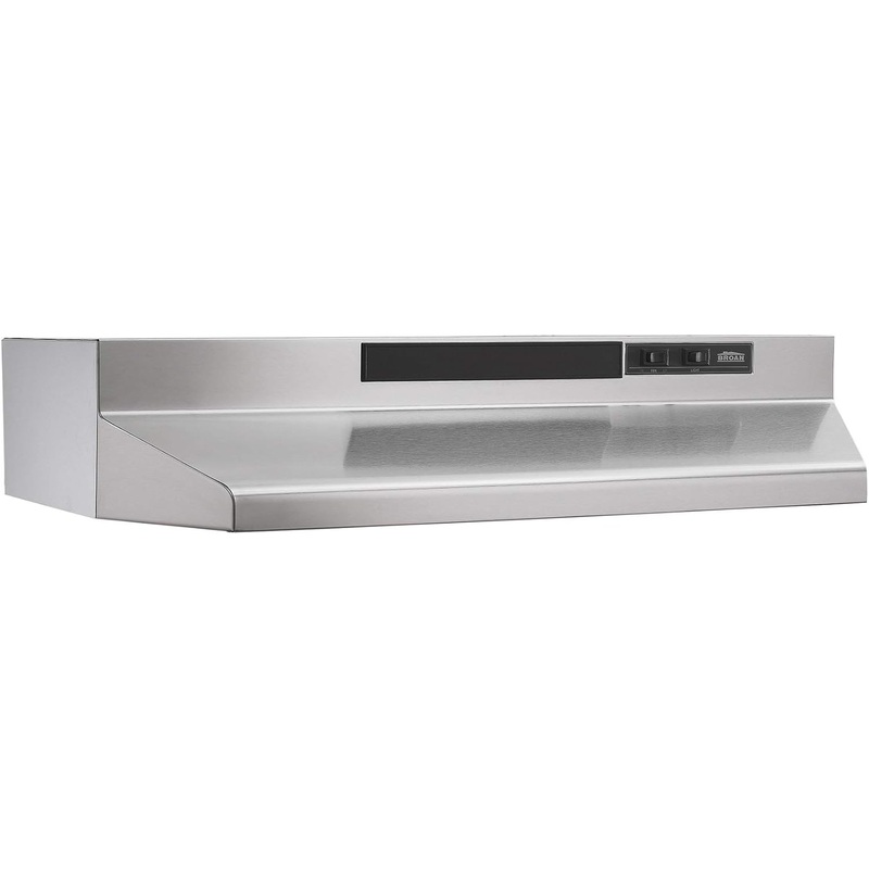 Broan-NuTone F402404 Exhaust Fan for Under Cabinet Two-Speed Four-Way Convertible Range Hood Insert with Light, 24-Inch, Stainless Steel | Bigbigmart.com