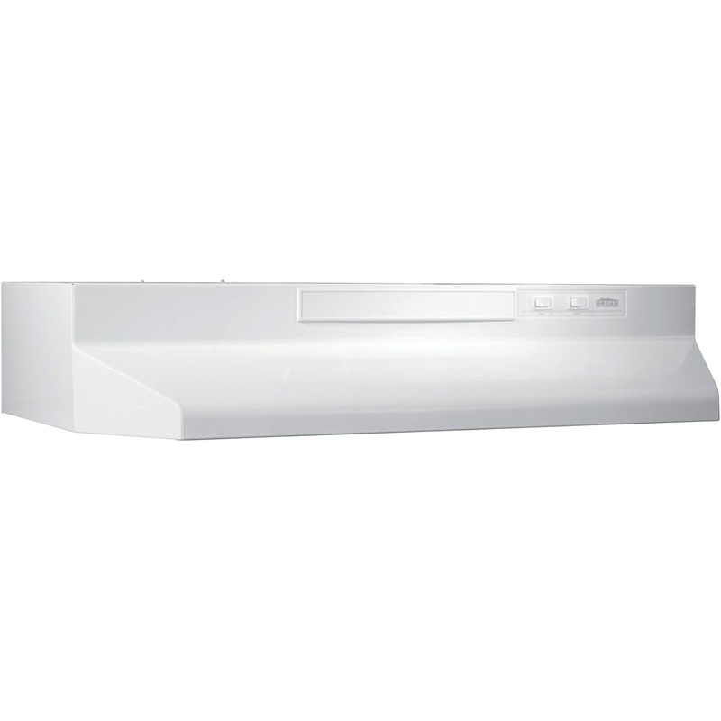 Broan-NuTone F402411 Exhaust Fan for Under Cabinet Two-Speed Four-Way Convertible Range Hood Insert with Light, 24-Inch, White on White | Bigbigmart.com
