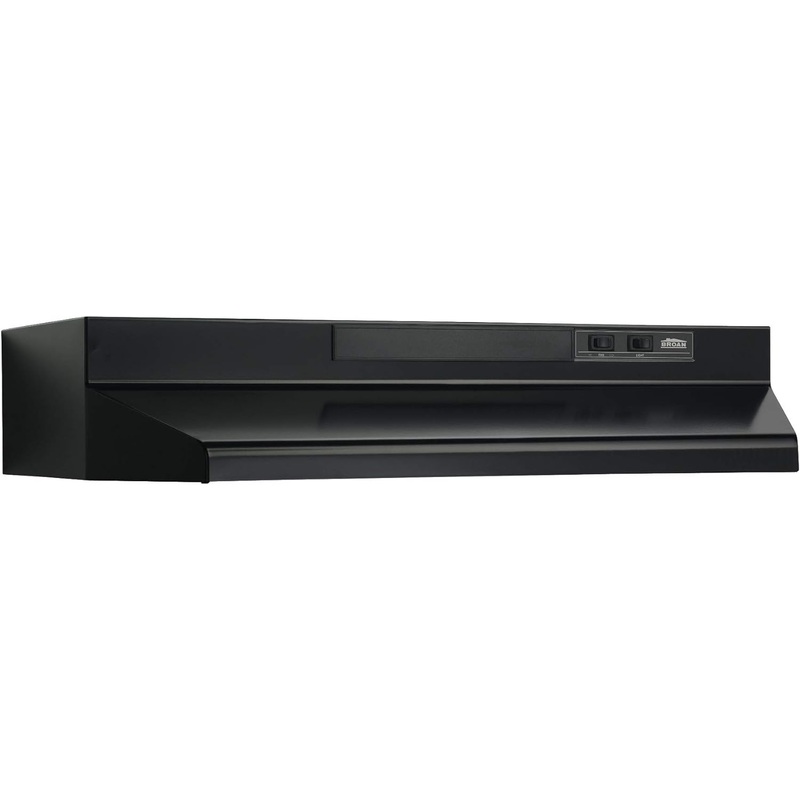 Broan-NuTone F402423 Exhaust Fan for Under Cabinet Two-Speed Four-Way Convertible Range Hood Insert with Light, 24-Inch, Black | Bigbigmart.com