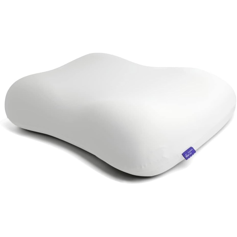 Cushion Lab Deep Sleep Pillow, Patented Ergonomic Contour Design for Side & Back Sleepers, Orthopedic Cervical Shape Gently Cradles Head & Provides Neck Support & Shoulder Pain Relief – Calm Grey | Bigbigmart.com