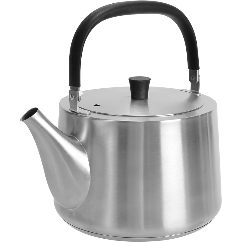 Dr.HOWS Deluxe Stainless Steel Tea Kettle Stovetop 3.5L, Tea Pot Food Grade Stainless Steel & Folding Silicon Handle, Easy to Clean Suitable for All Heat Sources | Bigbigmart.com