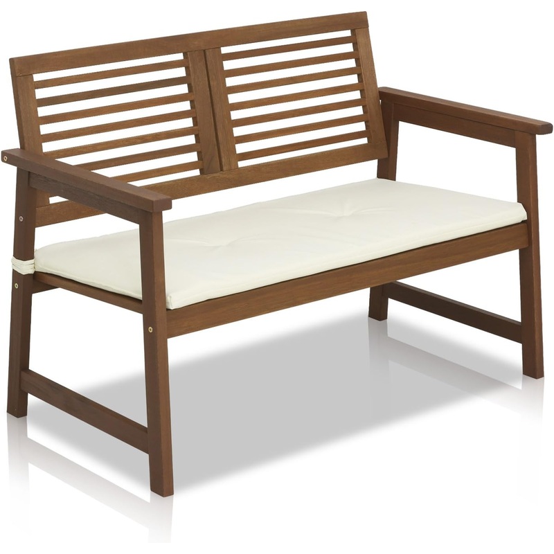 Furinno FG161167 Tioman Hardwood Outdoor Bench in Teak Oil, Natural | Bigbigmart.com