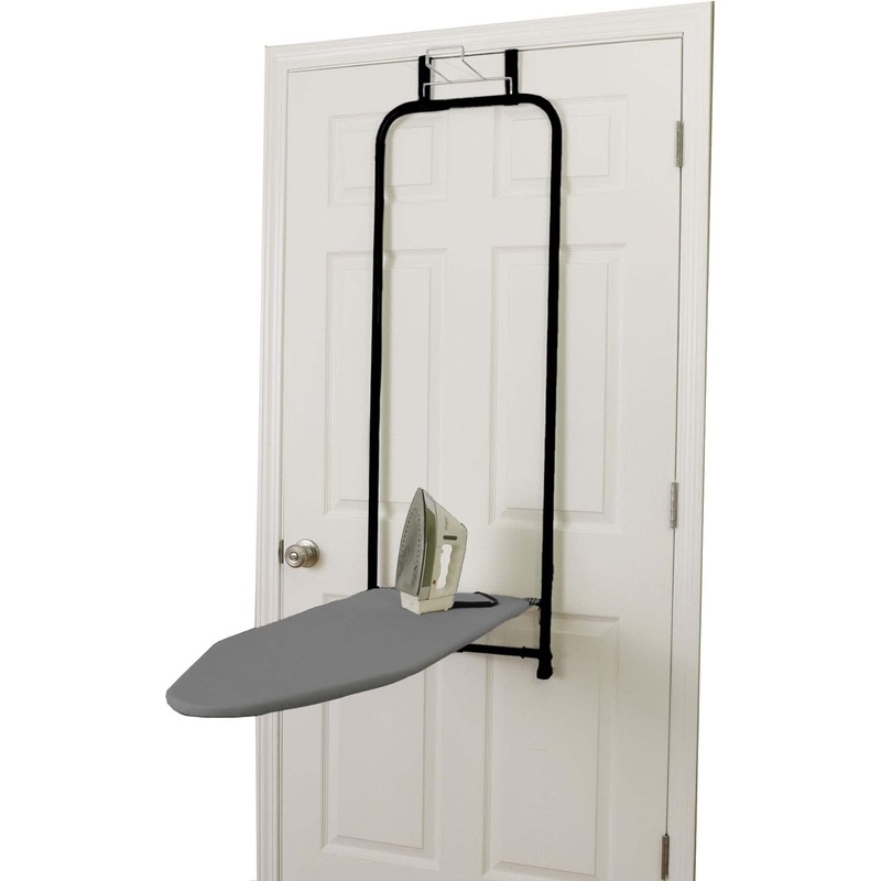 Household Essentials Matte Black Over The Door Ironing Board | Bigbigmart.com