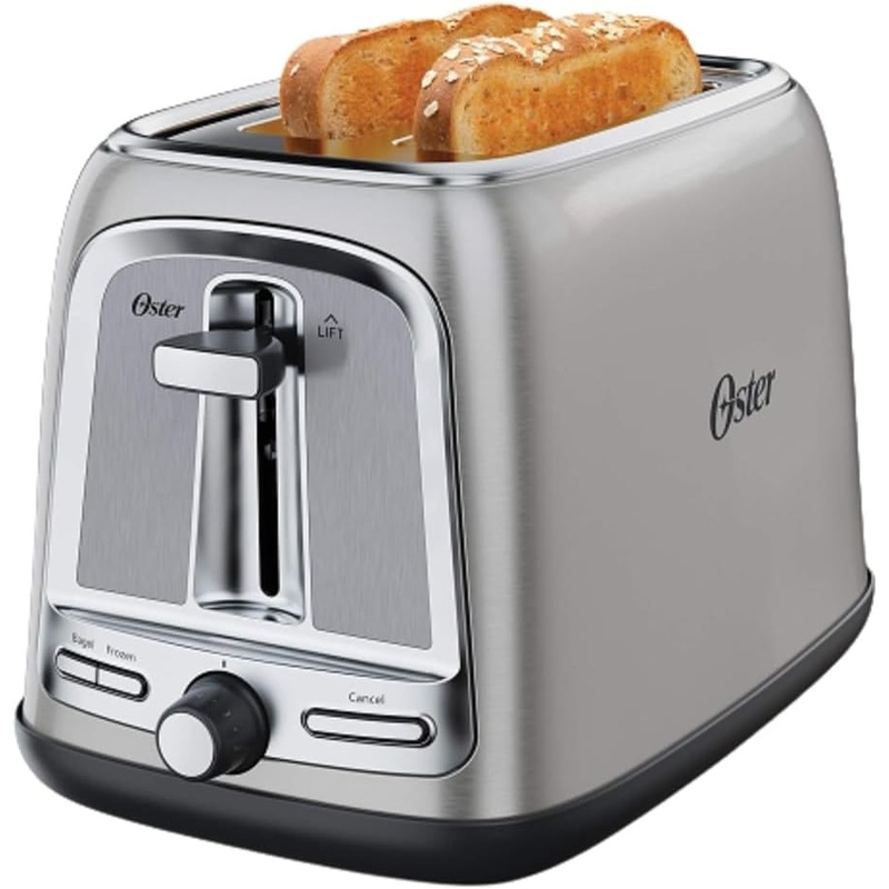 Oster 2-Slice Toaster with Advanced Toast Technology, Stainless Steel | Bigbigmart.com