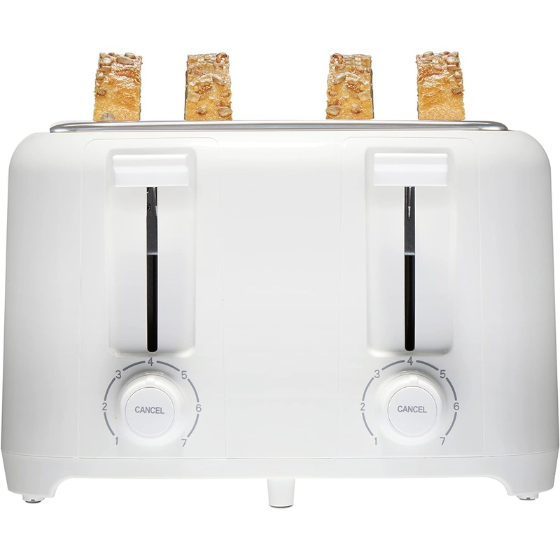 Proctor Silex 4 Slice Toaster with Extra Wide Slots for Bagels, Cool-Touch Walls, Shade Selector, Toast Boost, Auto Shut-off and Cancel Button, White (24214PS) | Bigbigmart.com