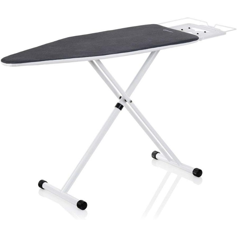 Reliable 120IB Home Ironing Board – Made in Italy Portable Ironing Board with Vera Foam Memory Foam Cover Pad, 7 Step Height Adjustment and Heavy-Duty Tube Frame Construction with Strong Iron Rest | Bigbigmart.com