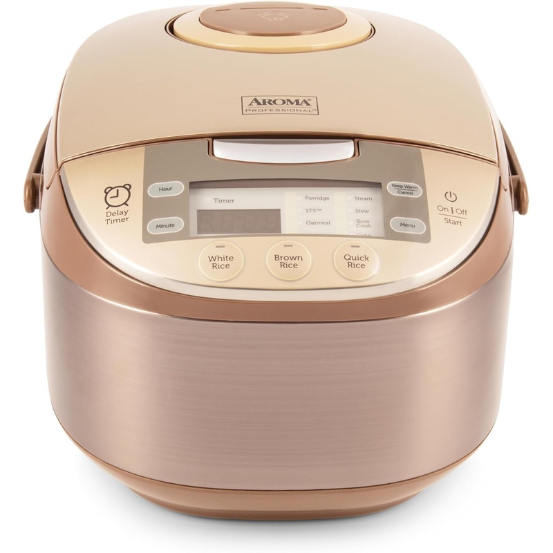 Aroma Housewares ARC-6106 Aroma Professional 6 Cups Uncooked Rice, Slow Cooker, Food Steamer, MultiCooker, Champagne | Bigbigmart.com
