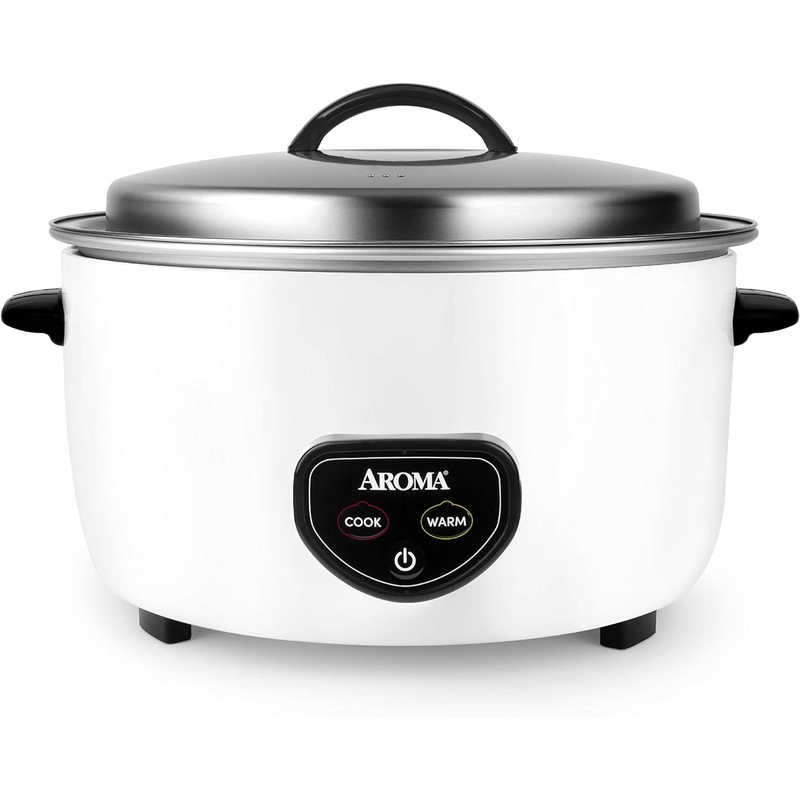 Aroma Housewares Commercial 60-Cup (Cooked) / 14Qt. Rice & Grain Cooker (ARC-1430E), White | Bigbigmart.com