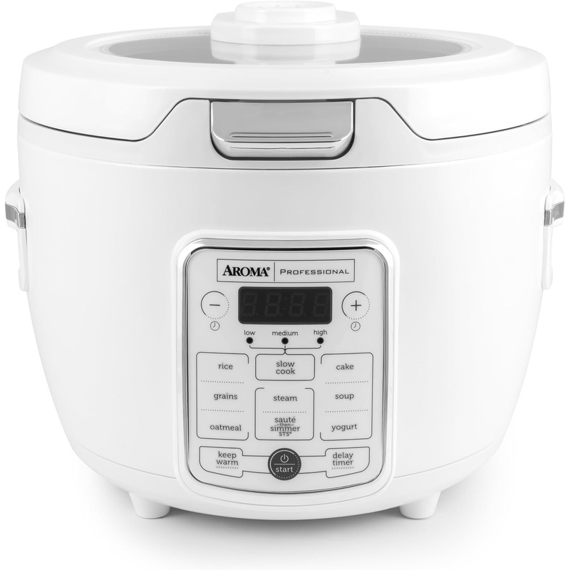 Aroma Housewares Professional 20-Cup(cooked) / 4Qt. Digital Rice Cooker/Multicooker, Automatic Keep Warm and Saut-then-Simmer Function, white (ARC-1230W) | Bigbigmart.com