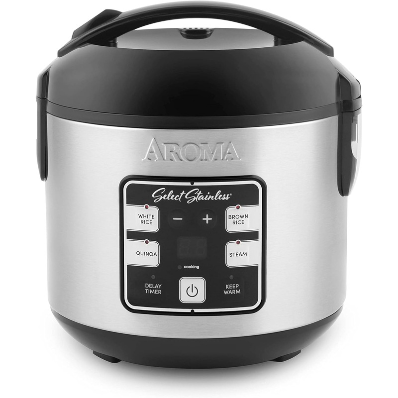 Aroma Housewares Select Stainless Digital Rice & Grain Multicooker, Rice Cooker 4 Cup uncooked, (ARC-914SBDS) | Bigbigmart.com