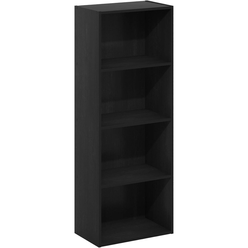 Furinno Luder Bookcase / Book / Storage, 4-Tier, Blackwood | Bigbigmart.com