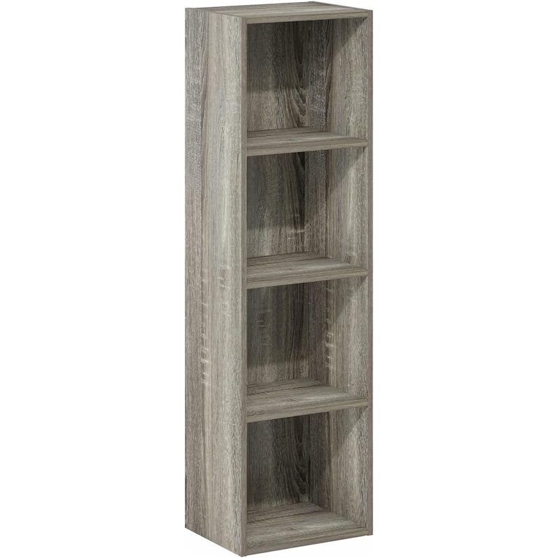 Furinno Luder Bookcase / Book / Storage, 4-Tier Cube, French Oak | Bigbigmart.com