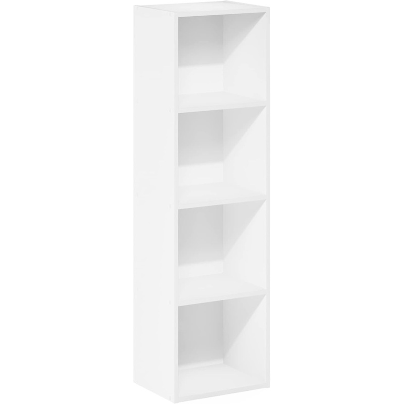 Furinno Luder Bookcase / Book / Storage, 4-Tier Cube,White | Bigbigmart.com