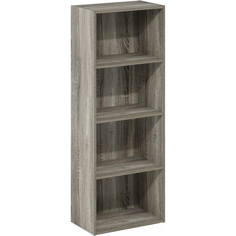 Furinno Luder Bookcase / Book / Storage, 4-Tier, French Oak | Bigbigmart.com