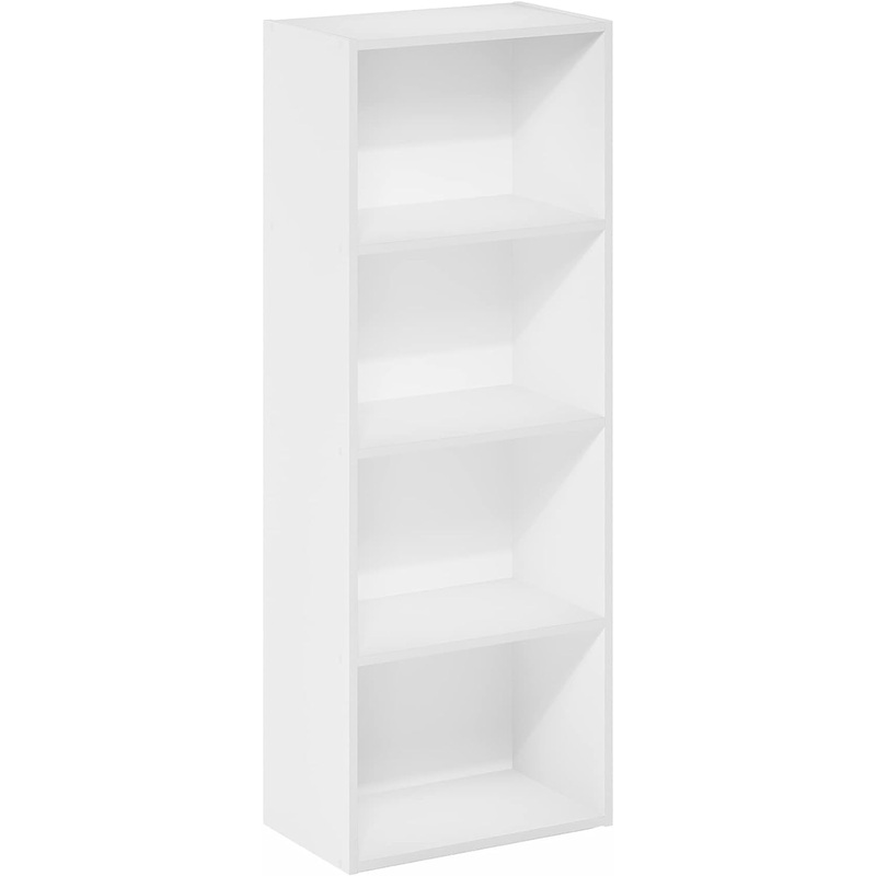 Furinno Luder Bookcase / Book / Storage, 4-Tier, White | Bigbigmart.com