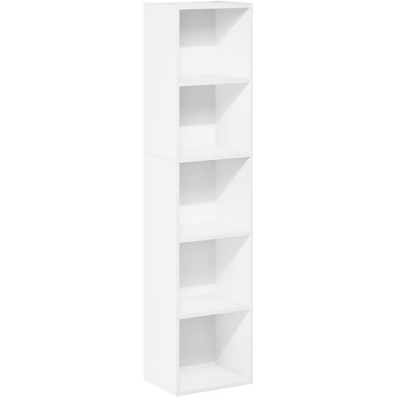 Furinno Luder Bookcase / Book / Storage, 5-Tier Cube, White | Bigbigmart.com