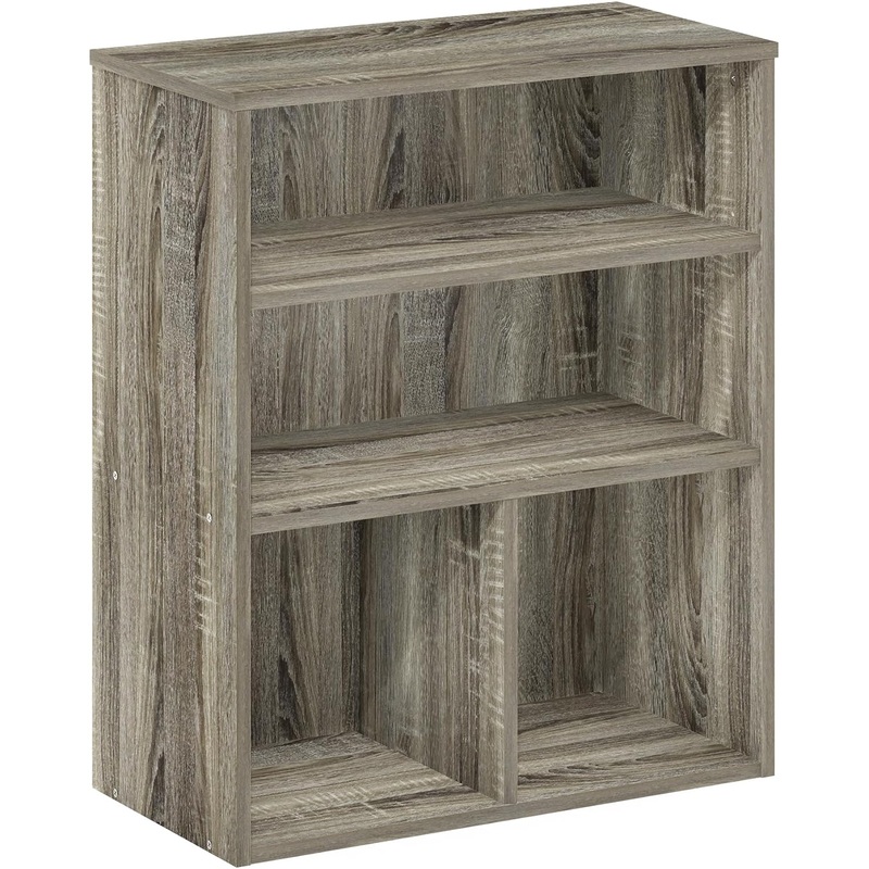 Furinno Pasir 3 Tier Display Bookcase, French Oak | Bigbigmart.com