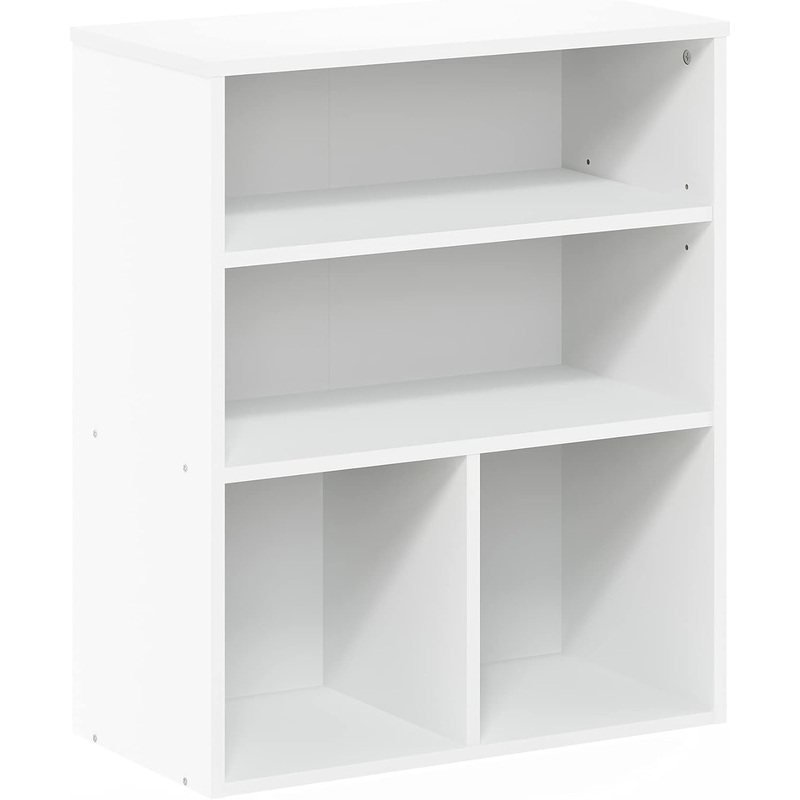 Furinno Pasir 3 Tier Display Bookcase, White | Bigbigmart.com