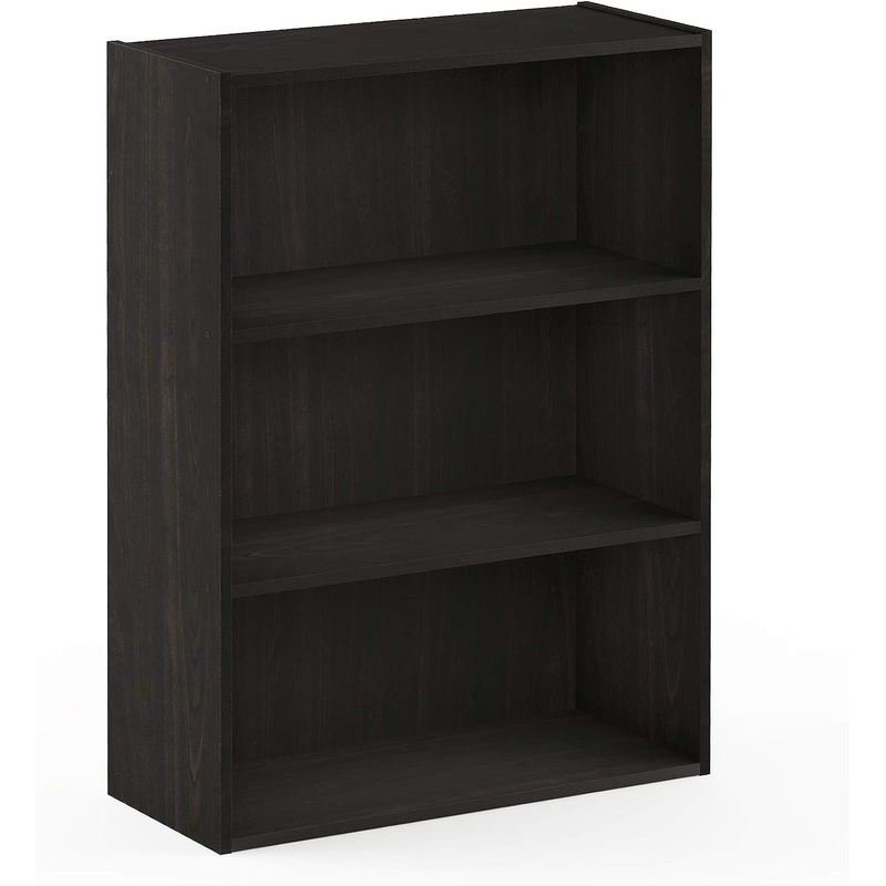 Furinno Pasir 3-Tier Open Shelf Bookcase, Espresso | Bigbigmart.com