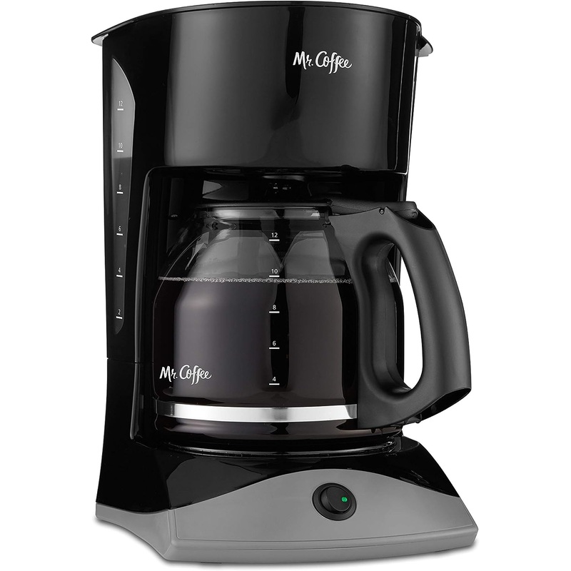 Mr. Coffee Coffee Maker with Auto Pause and Glass Carafe, 12 Cups, Black | Bigbigmart.com