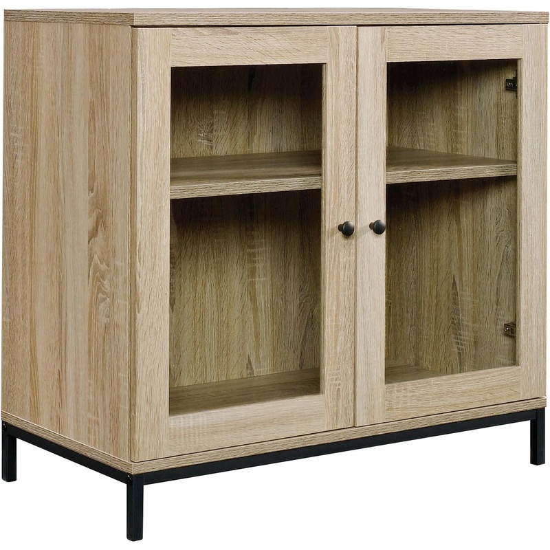 Sauder 420035 North Avenue Display Cabinet, For TVs up to 32, Charter Oak finish | Bigbigmart.com