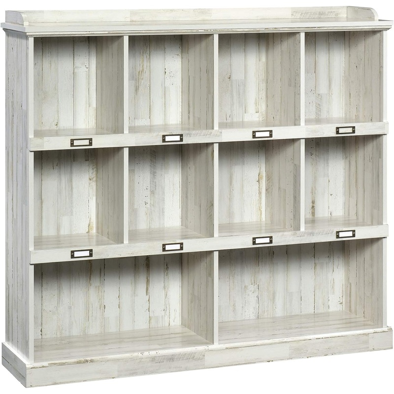 Sauder Barrister Lane Bookcase, L: 53.15 x W: 12.13 x H: 47.52, White Plank finish | Bigbigmart.com