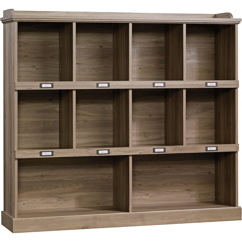 Sauder Barrister Lane Cubby Bookcase/ Book Shelf for Storage and Display, Salt Oak finish | Bigbigmart.com