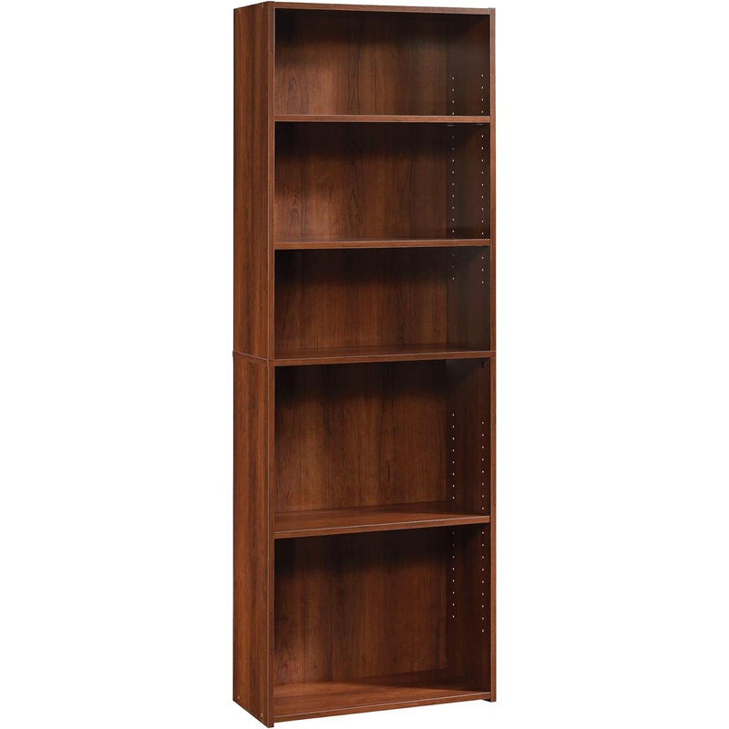 Sauder Beginnings 5-Shelf Bookcase /Book shelf, Brook Cherry Finish | Bigbigmart.com