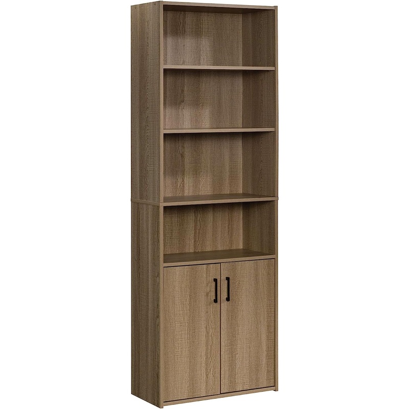 Sauder Beginnings Bookcase With Doors/ Book shelf, Summer Oak finish | Bigbigmart.com